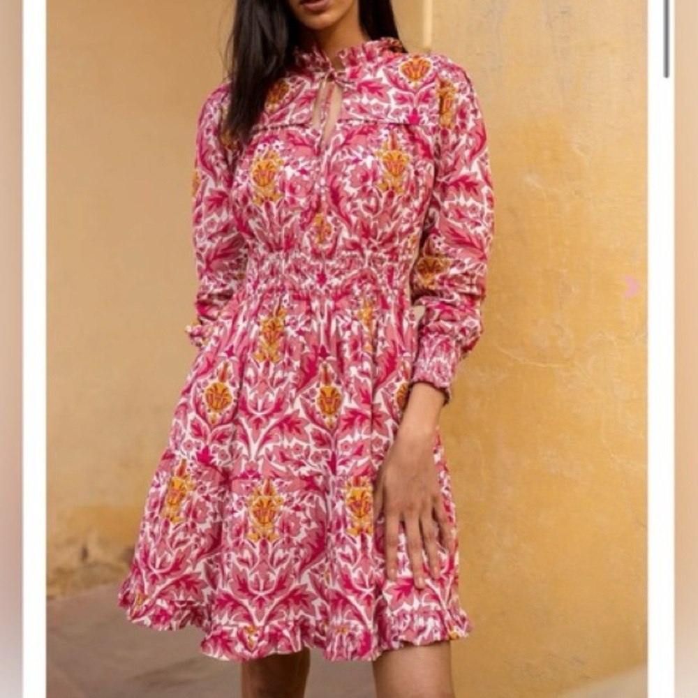 Beyond by Vera Alice Dress Pomegranate Garden of Eden Long Sleeve